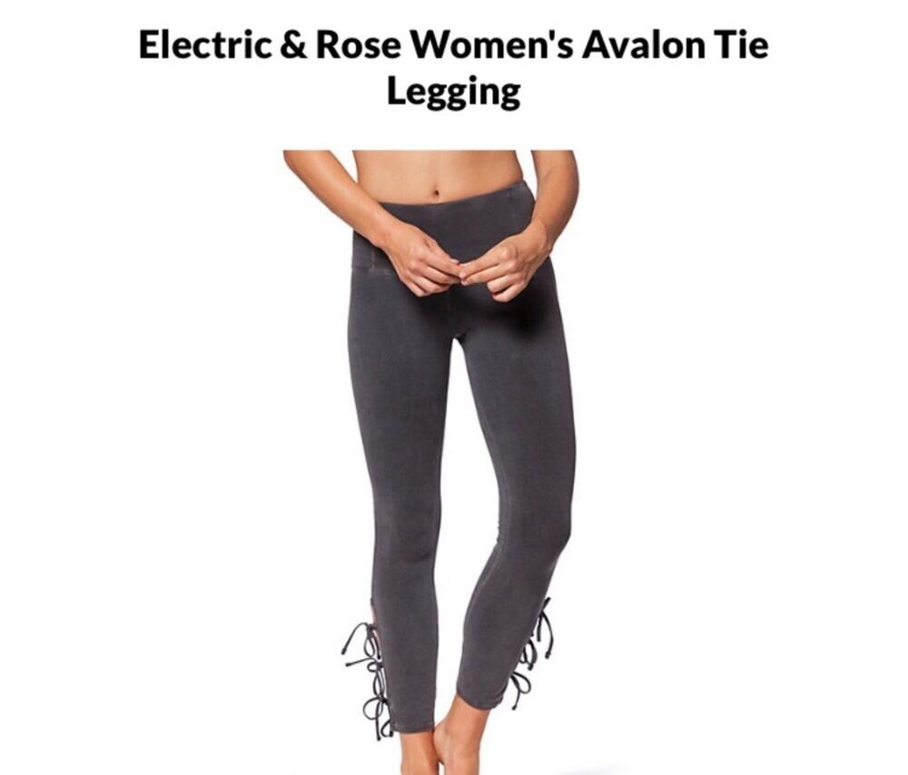 Electric & Rose Avalon Tie Legging in Mineral Wash Gray Size Small